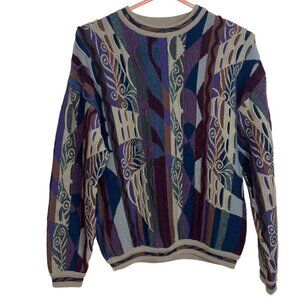 St. Croix La Femme Vintage 1990s Womens Sweater Size Small Multicolor Crew Neck